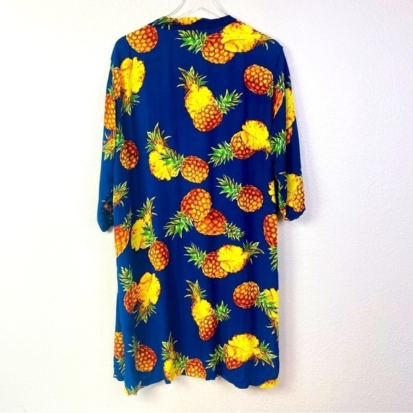 Tilly’s Do Everything In Love Tropical Pineapple Kimono Beach Cover Up OS - Picture 3 of 7